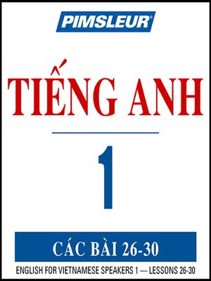cover image of Pimsleur English for Vietnamese Speakers Level 1 Lessons 26-30